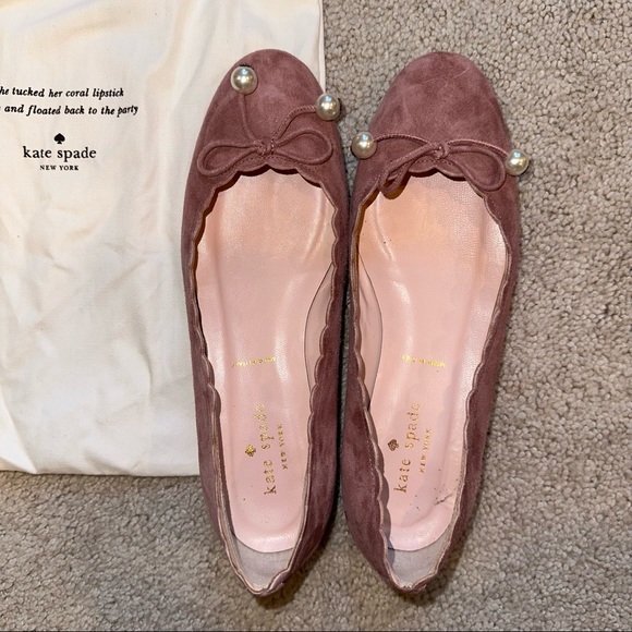 Kate Spade Murray Vintage Rose Suede Ballet Flats Size 6 - Picture 5 of 5